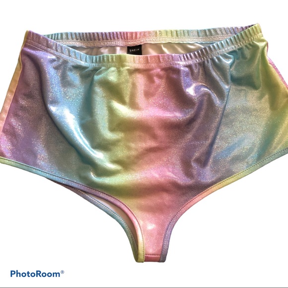 SHEIN Iridescent Spandex Metallic Shimmery Bikini - Picture 5 of 9